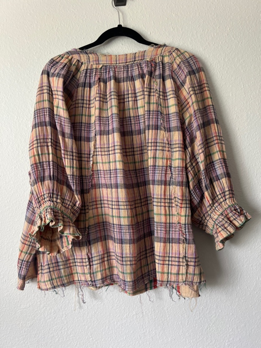 Free People Womens Lucy Swing Plaid Top - Picture 3 of 3